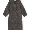 Toj GANNI | Ganni F8314 Wool Coat Black