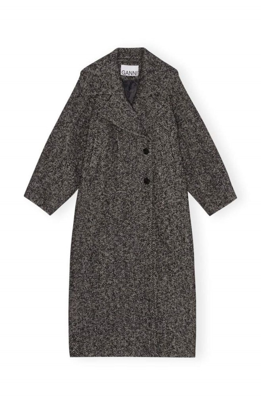 Toj GANNI | Ganni F8314 Wool Coat Black