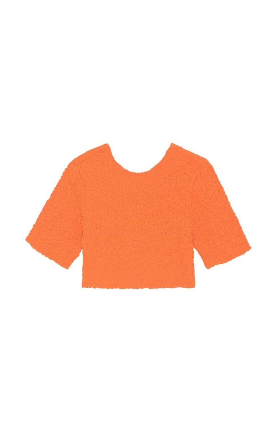 Toj GANNI | Ganni F7708 Smock Top Vibrant Orange