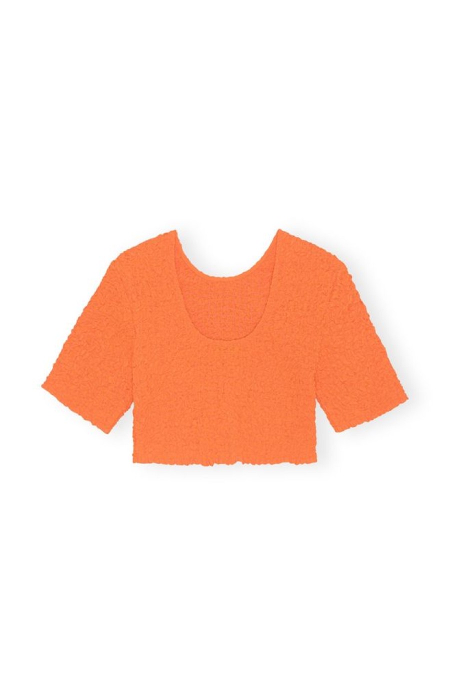 Toj GANNI | Ganni F7708 Smock Top Vibrant Orange