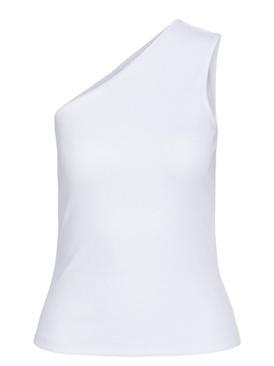 Toj JJXX | Jjxx Jxfunda One Shoulder Rib Top Cloud Dancer