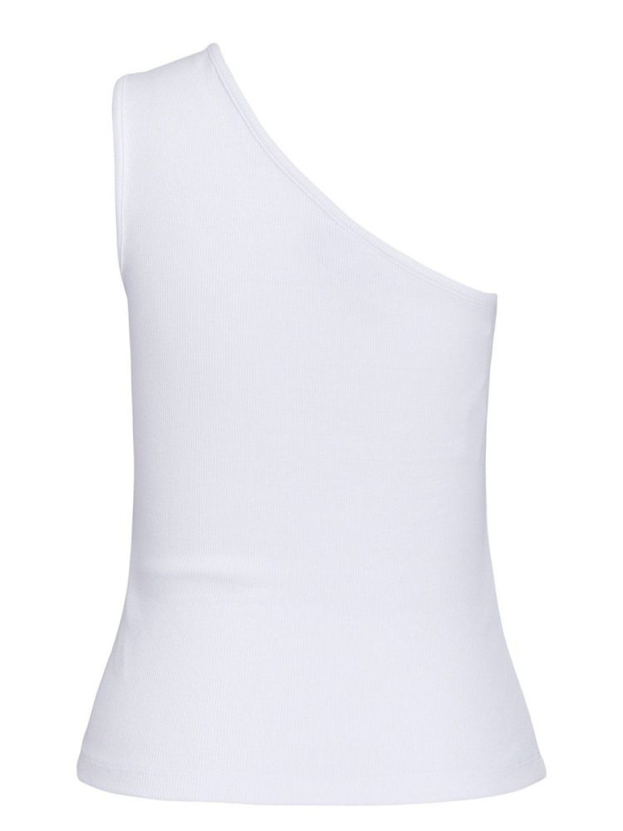 Toj JJXX | Jjxx Jxfunda One Shoulder Rib Top Cloud Dancer