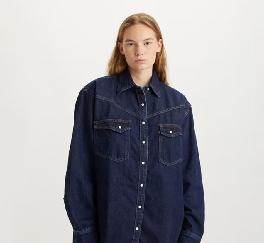 Toj LEVI´S® | Levi´S® Dorsey Xl Western Shirt Indigo Rinse Blue