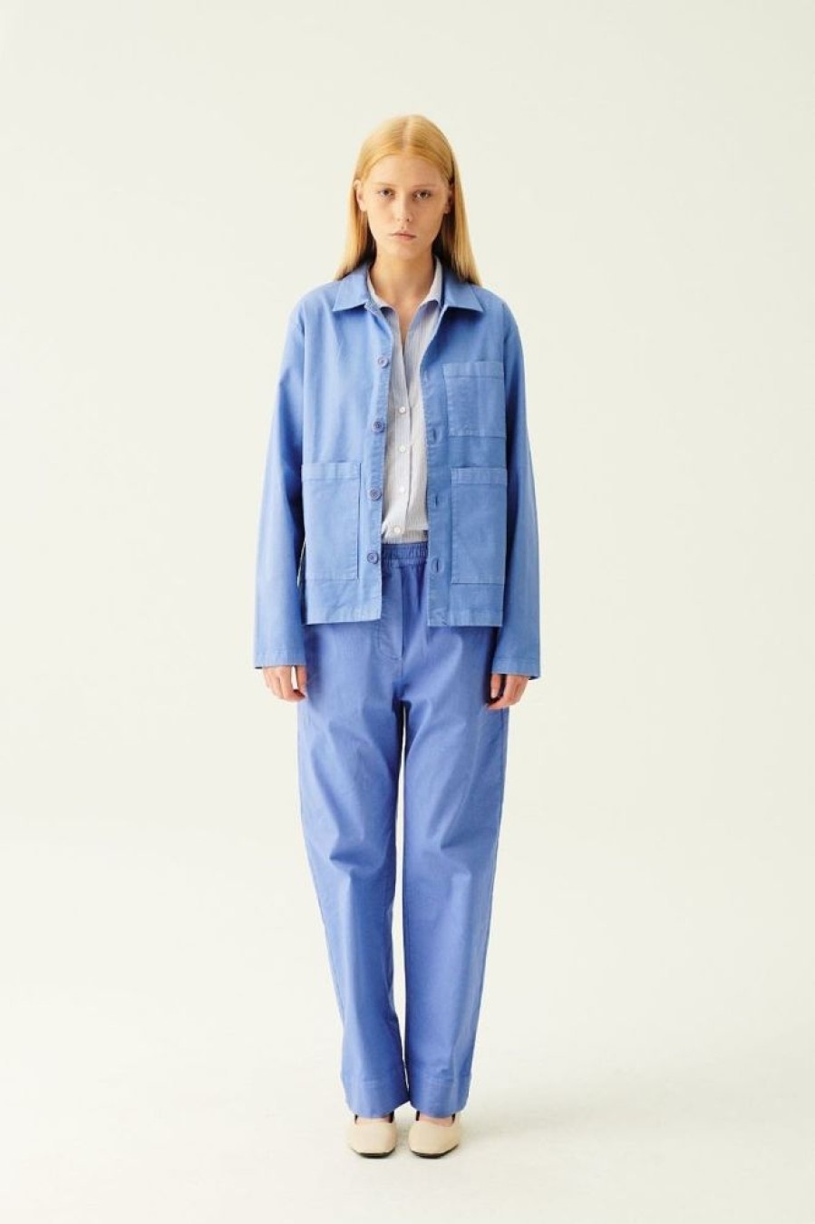 Toj Rue De Tokyo | Rue De Tokyo Cameron Dyed Twill Blue Bonnet