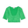 Toj GANNI | Ganni F7862 Smock Top Bright Green