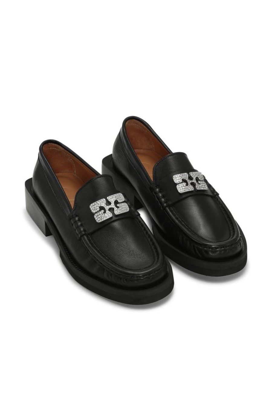 Fodtoj GANNI | Ganni S2124 Logo Loafer Black