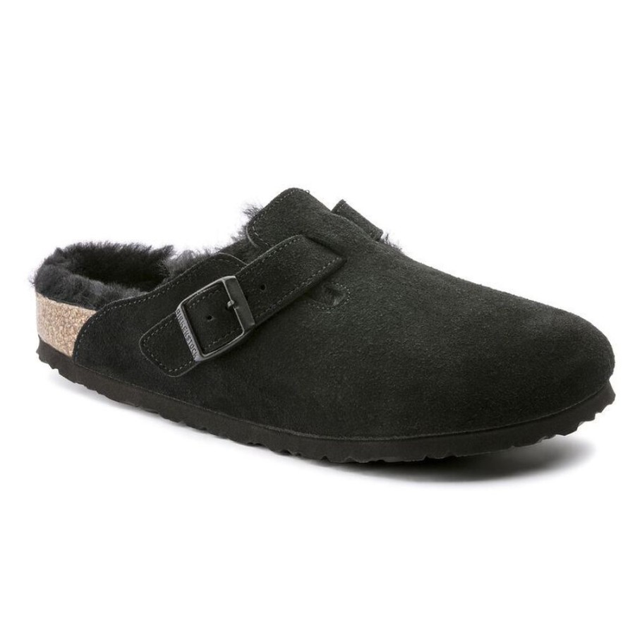 Fodtoj BIRKENSTOCK | Birkenstock Boston Fur Narrow Black