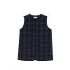 Toj SKALL STUDIO | Skall Studio Monica Waistcoat Dark Navy/Check