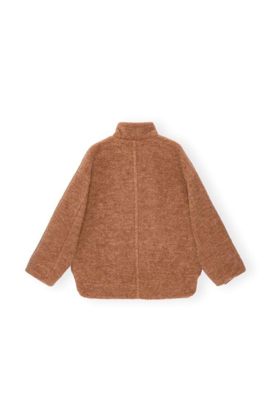 Toj GANNI | Ganni F8798 Brown Boucle Wool Jacket