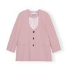 Toj GANNI | Ganni F7755 Blazer Pink Tulle