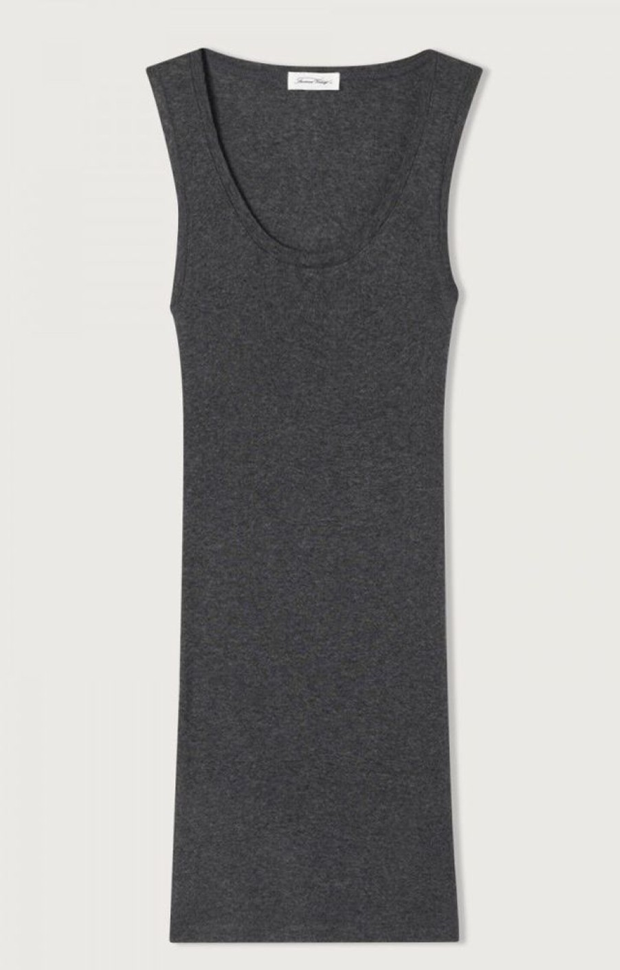 Toj American Vintage | American Vintage Mas00 Tank Top Charcoal Melange