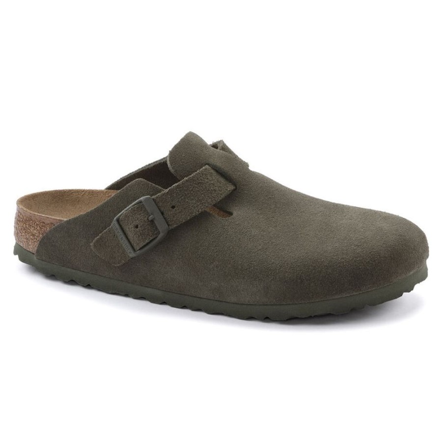 Fodtoj BIRKENSTOCK | Birkenstock Boston Bs Narrow Modern Suede Thyme