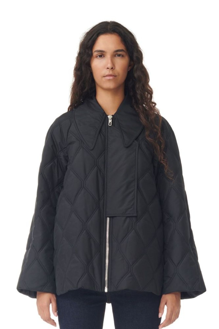 Toj GANNI | Ganni F9065 Quilt Jacket Black