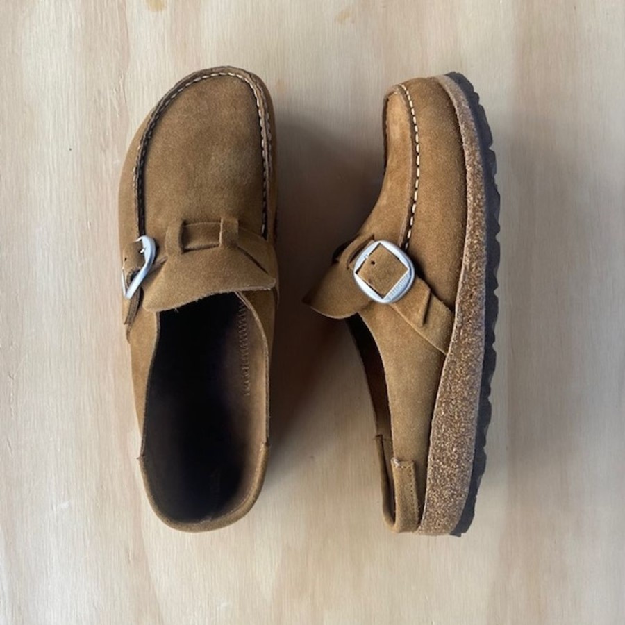 Fodtoj BIRKENSTOCK | Birkenstock Buckley Suede Leather Narrow Fit Tea