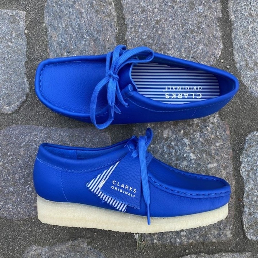 Fodtoj CLARKS ORIGINALS | Clarks Originals Wallabee Bright Blue Leather