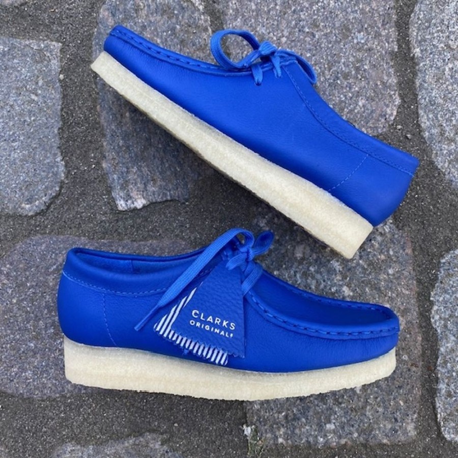 Fodtoj CLARKS ORIGINALS | Clarks Originals Wallabee Bright Blue Leather