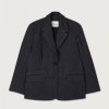 Toj American Vintage | American Vintage Anybay Blazer Charcoal Melange