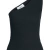 Toj JJXX | Jjxx Jxfunda One Shoulder Rib Top Black